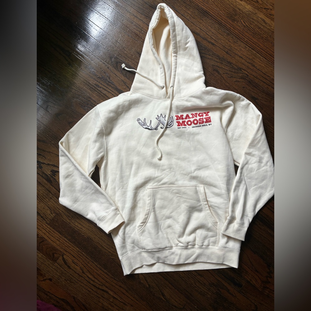 Mangy Moose Cream Hoodie